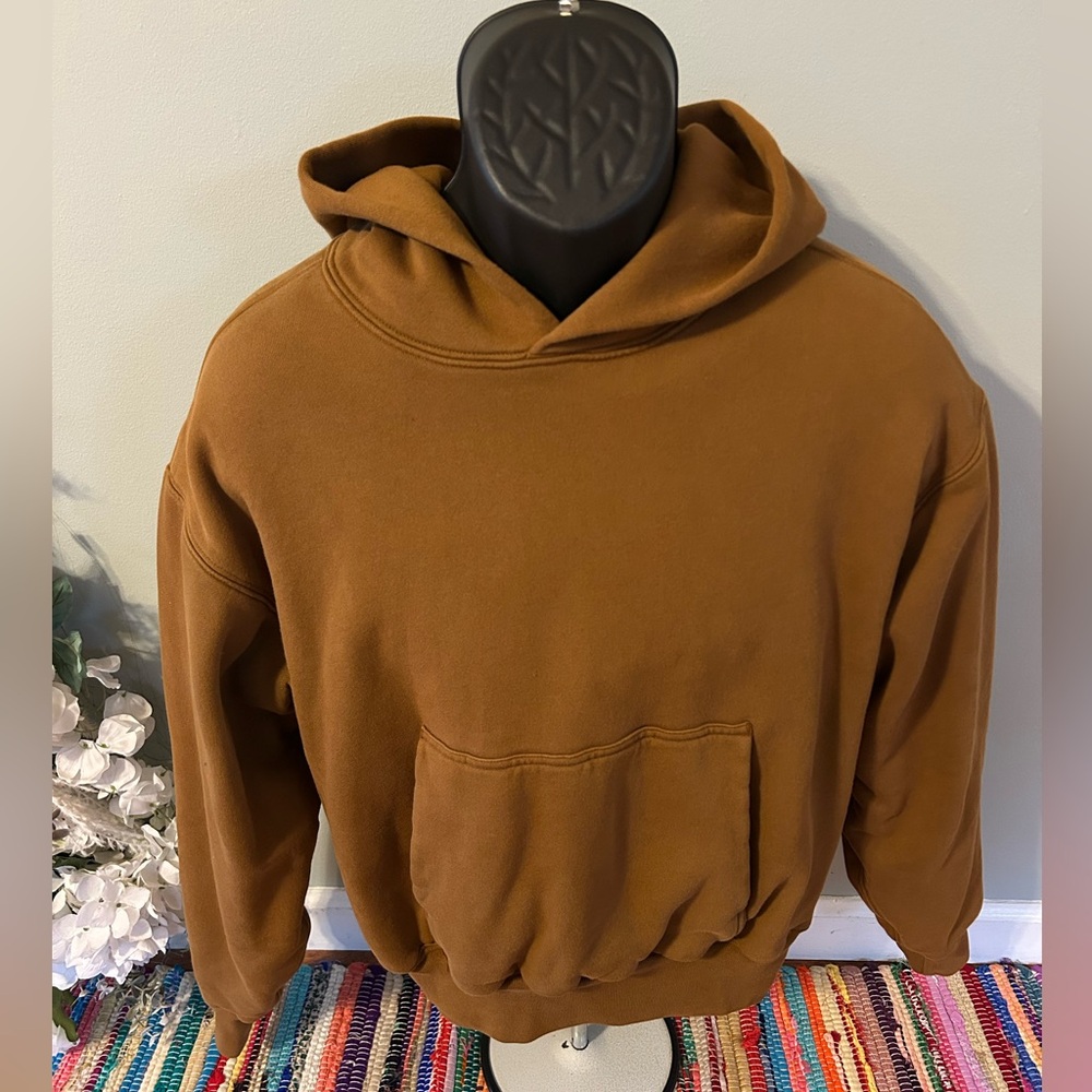 Yeezy Perfect Hoodie Sweatshirt Double Layer YZY GAP Brown Medium